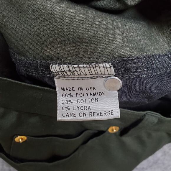 St. John Sport Pants Womens Size 4 Straight Leg Military Green 26x30 USA Made - Picture 11 of 13